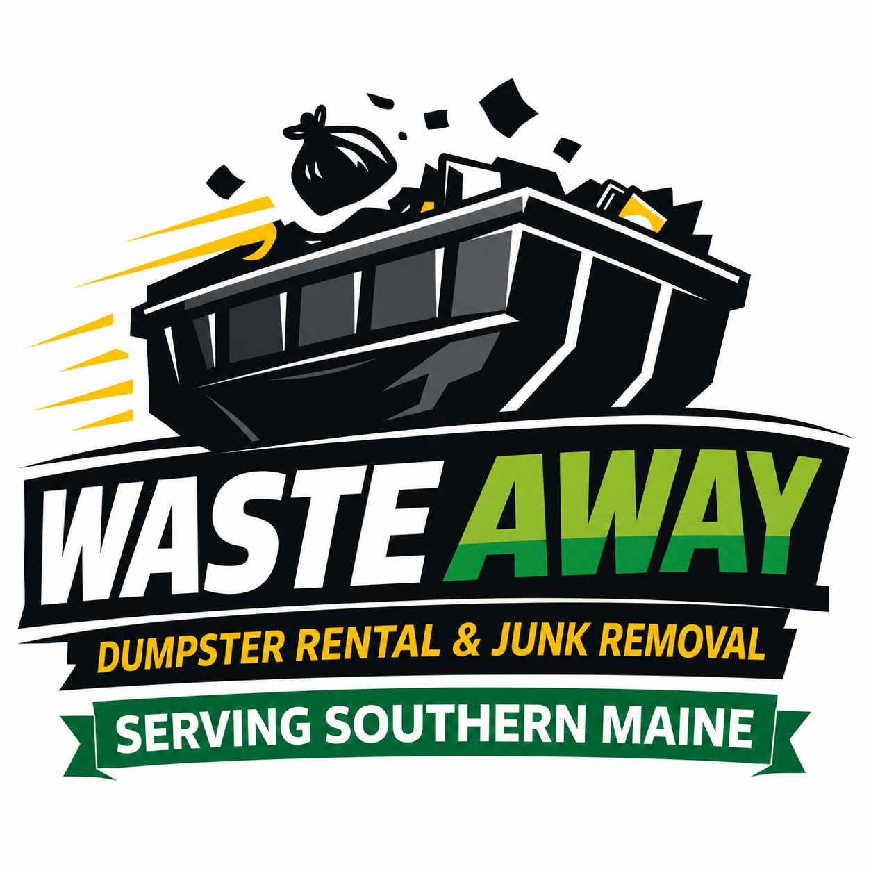 Waste Away dumpster rental and junk removal, serving Southern Maine
